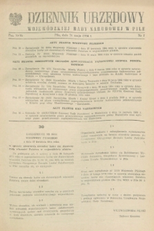 Dziennik Urzędowy Wojewódzkiej Rady Narodowej w Pile. 1984, nr 7 (31 maja)