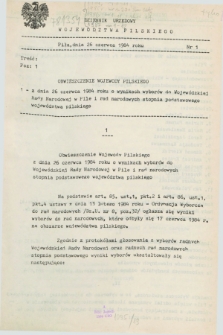 Dziennik Urzędowy Województwa Pilskiego. 1984, nr 1 (26 czerwca)