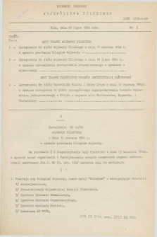 Dziennik Urzędowy Województwa Pilskiego. 1984, nr 2 (20 lipca)