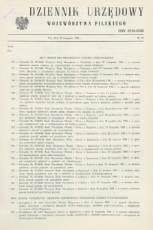 Dziennik Urzędowy Województwa Pilskiego. 1985, nr 14 (29 listopada)