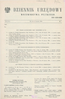Dziennik Urzędowy Województwa Pilskiego. 1986, nr 1 (31 stycznia)