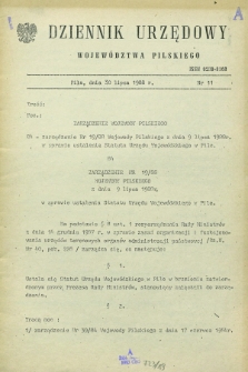 Dziennik Urzędowy Województwa Pilskiego. 1988, nr 11 (30 lipca )