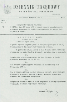 Dziennik Urzędowy Województwa Pilskiego. 1991, nr 11 (2 sierpnia)