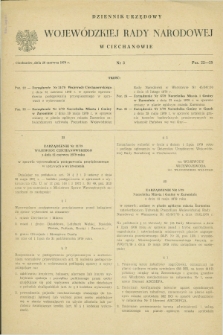Dziennik Urzędowy Wojewódzkiej Rady Narodowej w Ciechanowie. 1979, nr 3 (26 czerwca)