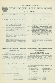 Dziennik Urzędowy Wojewódzkiej Rady Narodowej w Ciechanowie. 1980, nr 6 (16 września)