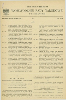 Dziennik Urzędowy Wojewódzkiej Rady Narodowej w Ciechanowie. 1981, nr 3 (20 listopada)