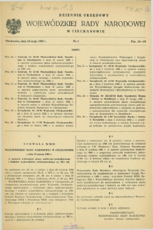 Dziennik Urzędowy Wojewódzkiej Rady Narodowej w Ciechanowie. 1982, nr 2 (15 maja)