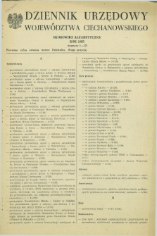Dziennik Urzędowy Województwa Ciechanowskiego. 1985, Skorowidz alfabetyczny