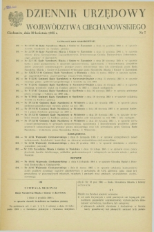 Dziennik Urzędowy Województwa Ciechanowskiego. 1985, nr 7 (30 kwietnia)