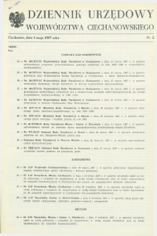 Dziennik Urzędowy Województwa Ciechanowskiego. 1987, nr 3 (4 maja)