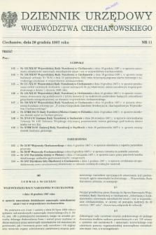 Dziennik Urzędowy Województwa Ciechanowskiego. 1987, nr 11 (30 grudnia)