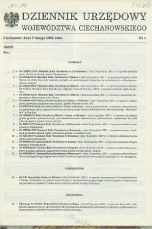 Dziennik Urzędowy Województwa Ciechanowskiego. 1988, nr 1 (3 lutego)