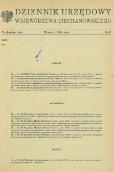 Dziennik Urzędowy Województwa Ciechanowskiego. 1988, nr 3 (29 marca)