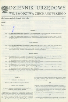 Dziennik Urzędowy Województwa Ciechanowskiego. 1988, nr 7 (8 sierpnia)