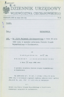 Dziennik Urzędowy Województwa Ciechanowskiego. 1990, nr 10 (29 maja)