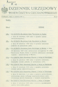 Dziennik Urzędowy Województwa Ciechanowskiego. 1990, nr 12 (11 czerwca)