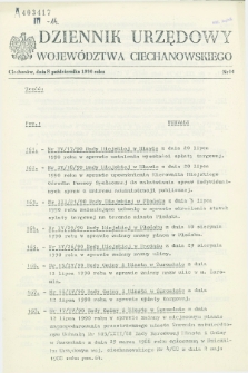 Dziennik Urzędowy Województwa Ciechanowskiego. 1990, nr 14 (8 pażdziernika)