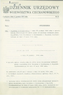 Dziennik Urzędowy Województwa Ciechanowskiego. 1990, nr 19 (31 grudnia)