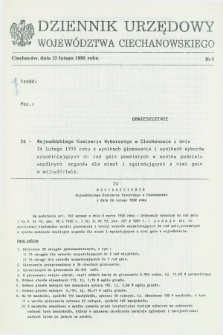 Dziennik Urzędowy Województwa Ciechanowskiego. 1992, nr 8 (25 lutego)