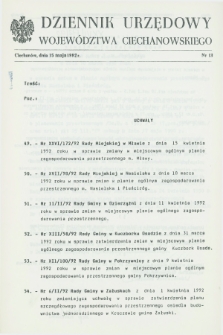 Dziennik Urzędowy Województwa Ciechanowskiego. 1992, nr 13 (15 maja)