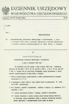 Dziennik Urzędowy Województwa Ciechanowskiego. 1992, nr 23 (10 sierpnia)