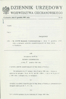 Dziennik Urzędowy Województwa Ciechanowskiego. 1992, nr 31 (21 grudnia)