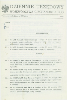 Dziennik Urzędowy Województwa Ciechanowskiego. 1993, nr 6 (23 marca)