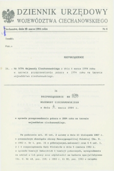 Dziennik Urzędowy Województwa Ciechanowskiego. 1994, nr 4 (15 marca)