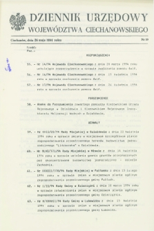 Dziennik Urzędowy Województwa Ciechanowskiego. 1994, nr 10 (26 maja)