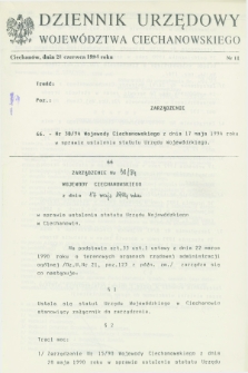 Dziennik Urzędowy Województwa Ciechanowskiego. 1994, nr 11 (21 czerwca)