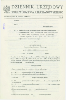 Dziennik Urzędowy Województwa Ciechanowskiego. 1994, nr 12 (21 czerwca)