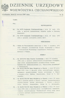 Dziennik Urzędowy Województwa Ciechanowskiego. 1994, nr 13 (22 czerwca)