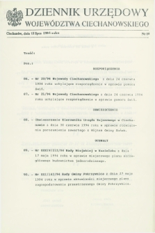 Dziennik Urzędowy Województwa Ciechanowskiego. 1994, nr 16 (18 lipca)