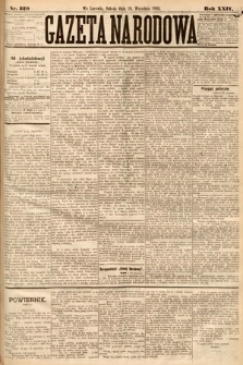 Gazeta Narodowa. 1885, nr 220