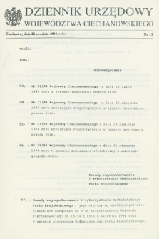 Dziennik Urzędowy Województwa Ciechanowskiego. 1994, nr 19 (26 września)