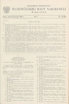Dziennik Urzędowy Wojewódzkiej Rady Narodowej w Kaliszu. 1976, nr 4 (31 sierpnia)