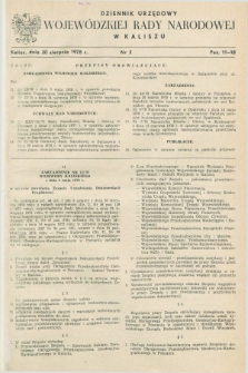 Dziennik Urzędowy Wojewódzkiej Rady Narodowej w Kaliszu. 1978, nr 3 (30 sierpnia)