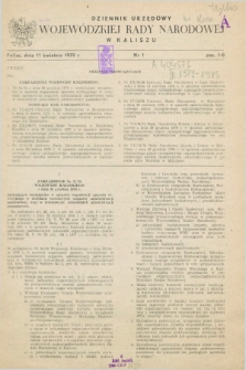 Dziennik Urzędowy Wojewódzkiej Rady Narodowej w Kaliszu. 1979, nr 1 (11 kwietnia)
