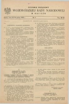 Dziennik Urzędowy Wojewódzkiej Rady Narodowej w Kaliszu. 1979, nr 4 (22 września)
