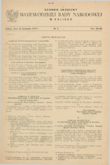 Dziennik Urzędowy Wojewódzkiej Rady Narodowej w Kaliszu. 1979, nr 5 (26 listopada)