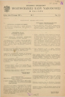 Dziennik Urzędowy Wojewódzkiej Rady Narodowej w Kaliszu. 1980, nr 1 (29 lutego)