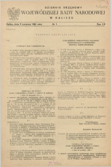 Dziennik Urzędowy Wojewódzkiej Rady Narodowej w Kaliszu. 1981, nr 1 (9 kwietnia)