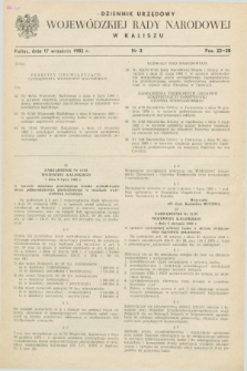 Dziennik Urzędowy Wojewódzkiej Rady Narodowej w Kaliszu. 1982, nr 3 (17 września)