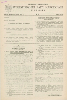Dziennik Urzędowy Wojewódzkiej Rady Narodowej w Kaliszu. 1982, nr 5 (30 grudnia)