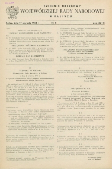 Dziennik Urzędowy Wojewódzkiej Rady Narodowej w Kaliszu. 1983, nr 6 (17 sierpnia)