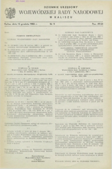 Dziennik Urzędowy Wojewódzkiej Rady Narodowej w Kaliszu. 1983, nr 9 (15 grudnia)