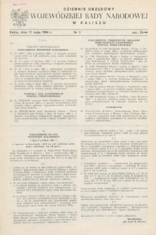 Dziennik Urzędowy Wojewódzkiej Rady Narodowej w Kaliszu. 1984, nr 5 (17 maja)