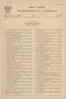 Dziennik Urzędowy Województwa Kaliskiego. 1985, nr 3 (11 marca)