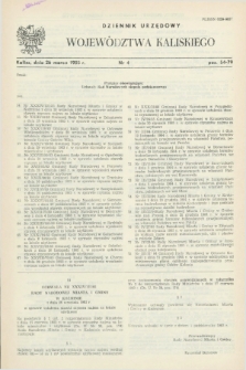 Dziennik Urzędowy Województwa Kaliskiego. 1985, nr 4 (26 marca)