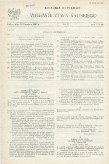 Dziennik Urzędowy Województwa Kaliskiego. 1985, nr 11 (19 grudnia)